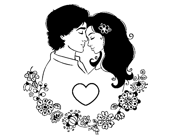 Desenho de Amor perfeito 2 para Colorir