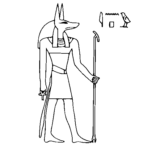 Desenho de Anubis para Colorir