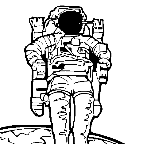 Desenho de Astronauta para Colorir