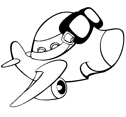 Desenho de Avião pequeño II para Colorir