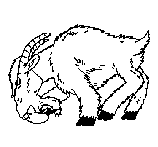 Desenho de Cabra aborrecida para Colorir