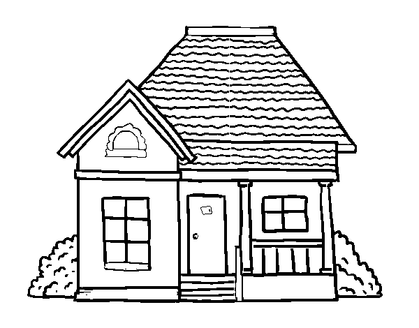 Desenho de Casa de campo para Colorir