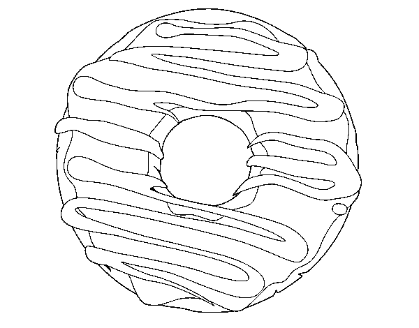 Desenho de Donut para Colorir