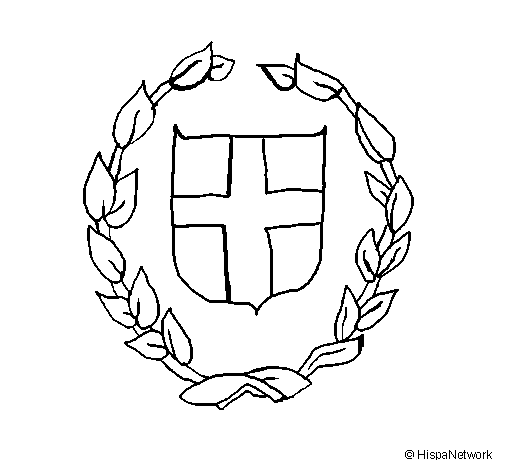 Desenho de Escudo grego para Colorir