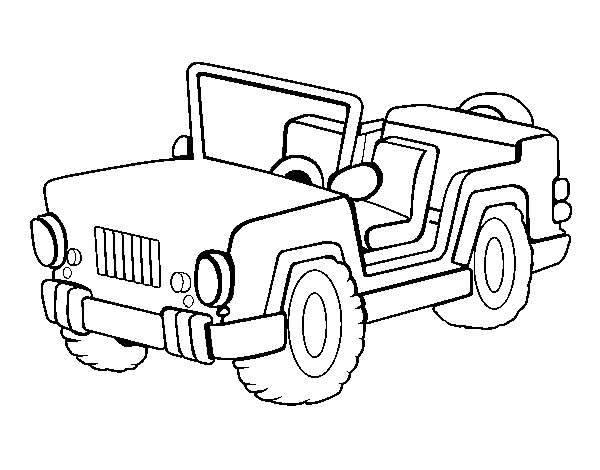 Desenho de Jeep para Colorir