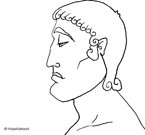 Desenho de Jovem romano para Colorir