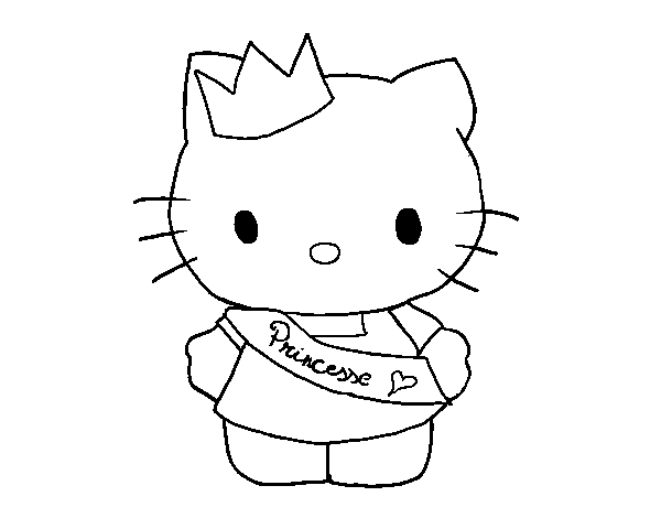 Desenho de Kitty princesa para Colorir