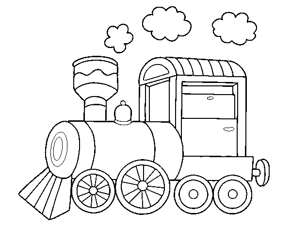 Desenho de Locomotiva a vapor para Colorir