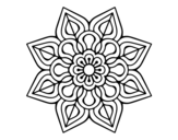 Dibujo de Mandala de flor simples