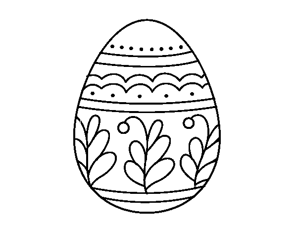 Desenho de Ovo de páscoa mandala para Colorir
