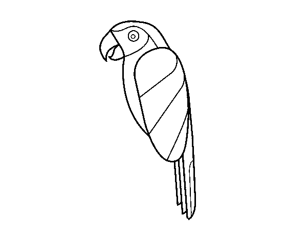 Desenho de Pássaro Arara para Colorir