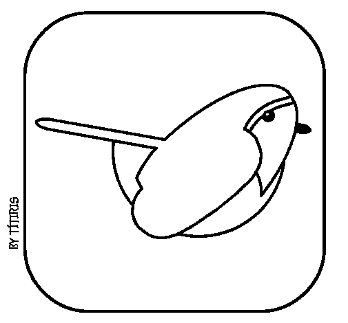 Desenho de Pássaro II para Colorir