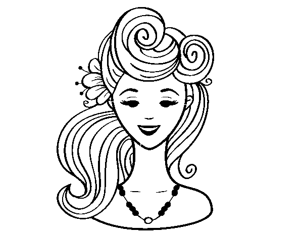 Desenho de Penteado pin-up  para Colorir