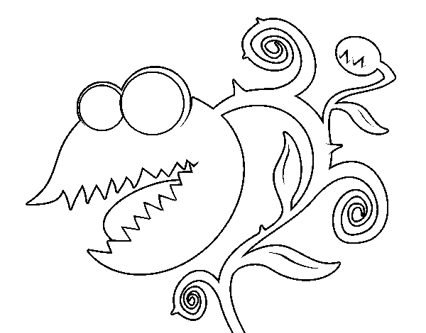 Desenho de Planta carnívora para Colorir