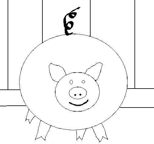Desenho de Porco para Colorir
