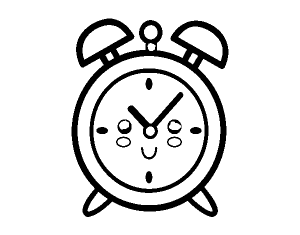 Desenho de Relógio despertador para Colorir