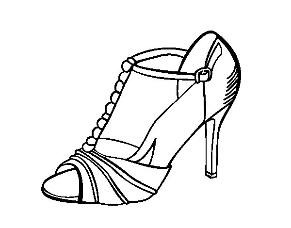 Desenho de Sapato de festa para Colorir