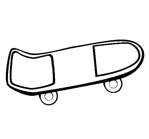 Desenho de Skate para Colorir