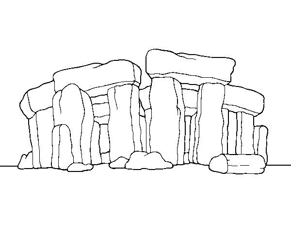 Desenho de Stonehenge para Colorir