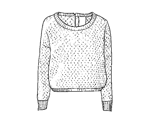 Desenho de Suéter de lã para Colorir