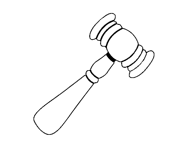 Desenho de Tribunal martelo para Colorir