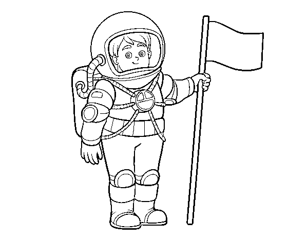 Desenho de Um astronauta para Colorir