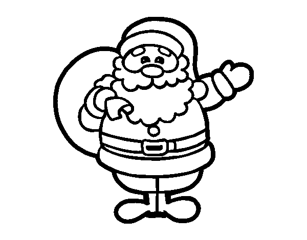 Desenho de Um Papai Noel para Colorir