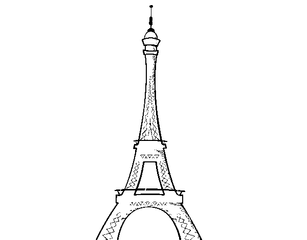 Desenho de A Torre Eiffel para Colorir