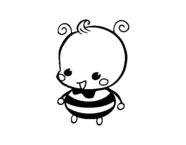 Desenho de Abelha bebé para Colorir