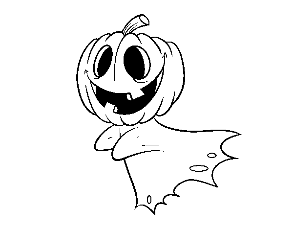 Desenho de Abóbora fantasma para Colorir