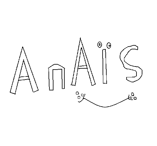 Desenho de Anaïs para Colorir