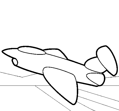 Desenho de Avião do exército para Colorir