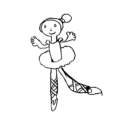 Desenho de Bailarina para Colorir