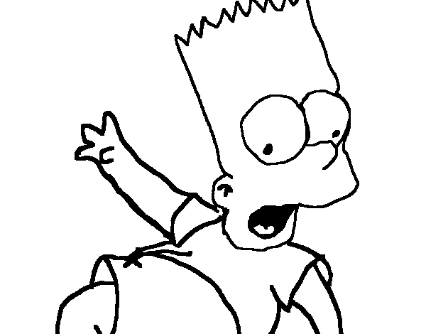 Desenho de Bart 2 para Colorir