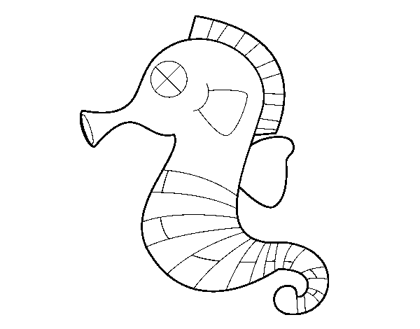 Desenho de Bebê cavalo-marinho para Colorir