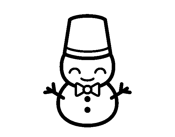 Desenho de Boneco de neve 5 para Colorir