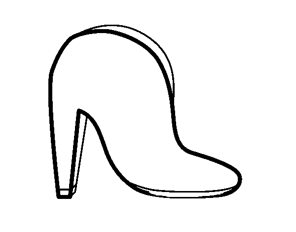 Desenho de Bota alta simples para Colorir