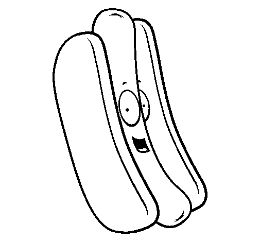 Desenho de Cachorro quente para Colorir