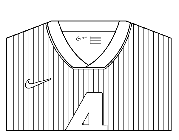 Desenho de Camisa da copa do mundo de futebol 2014 da Inglaterra para Colorir