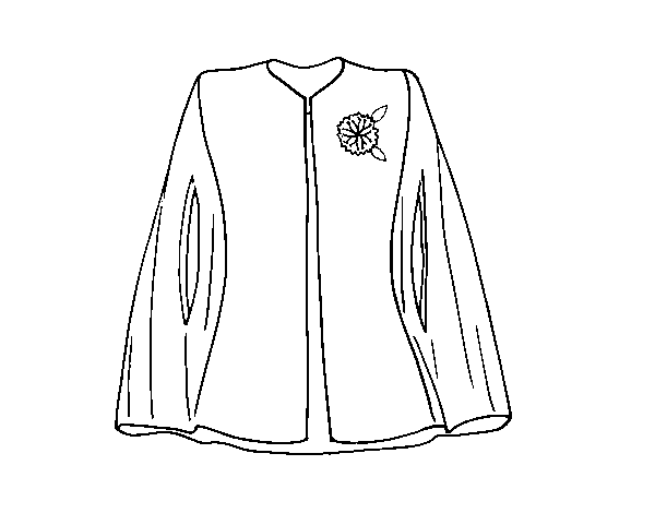 Desenho de Camisa elegante com broche para Colorir