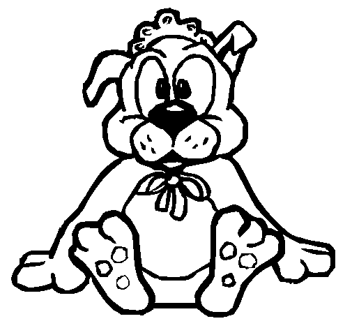 Desenho de Cão Bebé  para Colorir