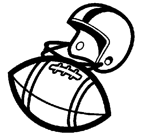 Desenho de Capacete e bola para Colorir
