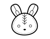 Desenho de Cara do coelhinho da Páscoa para colorear