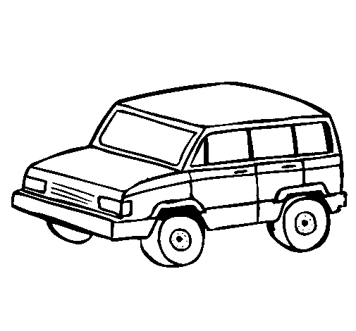 Desenho de Carro 4x4 para Colorir