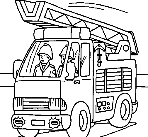 Desenho de Carro de Bombeiros para Colorir - Colorir.com