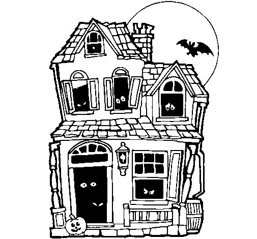 Desenho de Casa do mistério II para Colorir