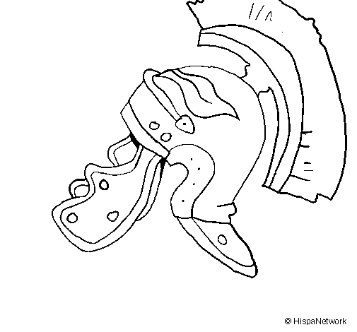 Desenho de Casco romano II para Colorir