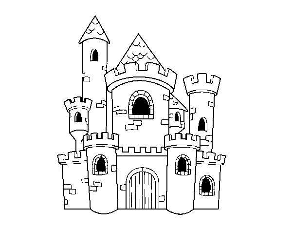Desenho de Castelo de conto para Colorir