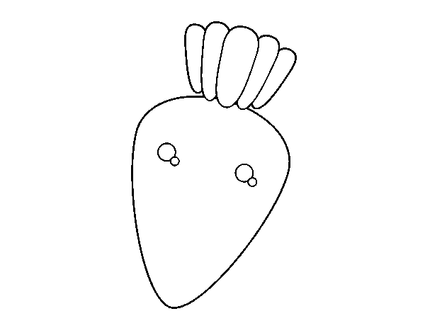 Desenho de Cenoura sorridente para Colorir