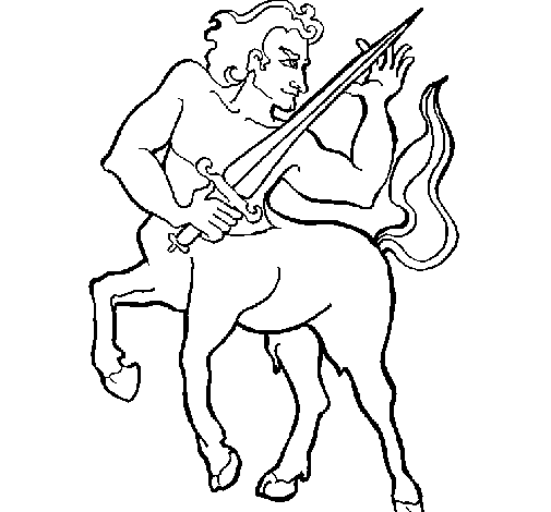 Desenho de Centauro para Colorir